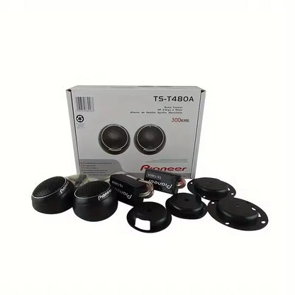 Black pioneer ts-t480a pair loudspeaker music car stereo speakers with audio silk film tweeter components set
