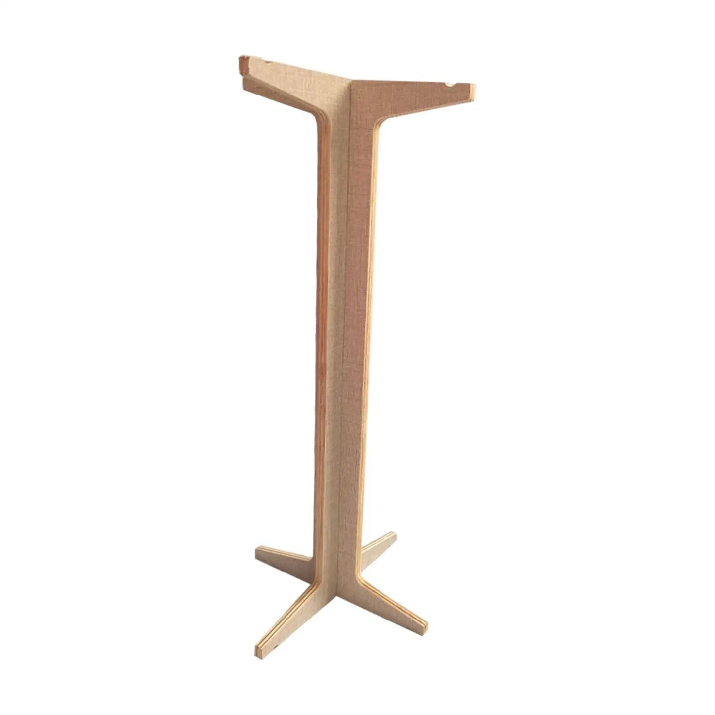 Minimalist wooden chime stand with sleek modern design and light natural wood finish for wind chime wood and gong target stand