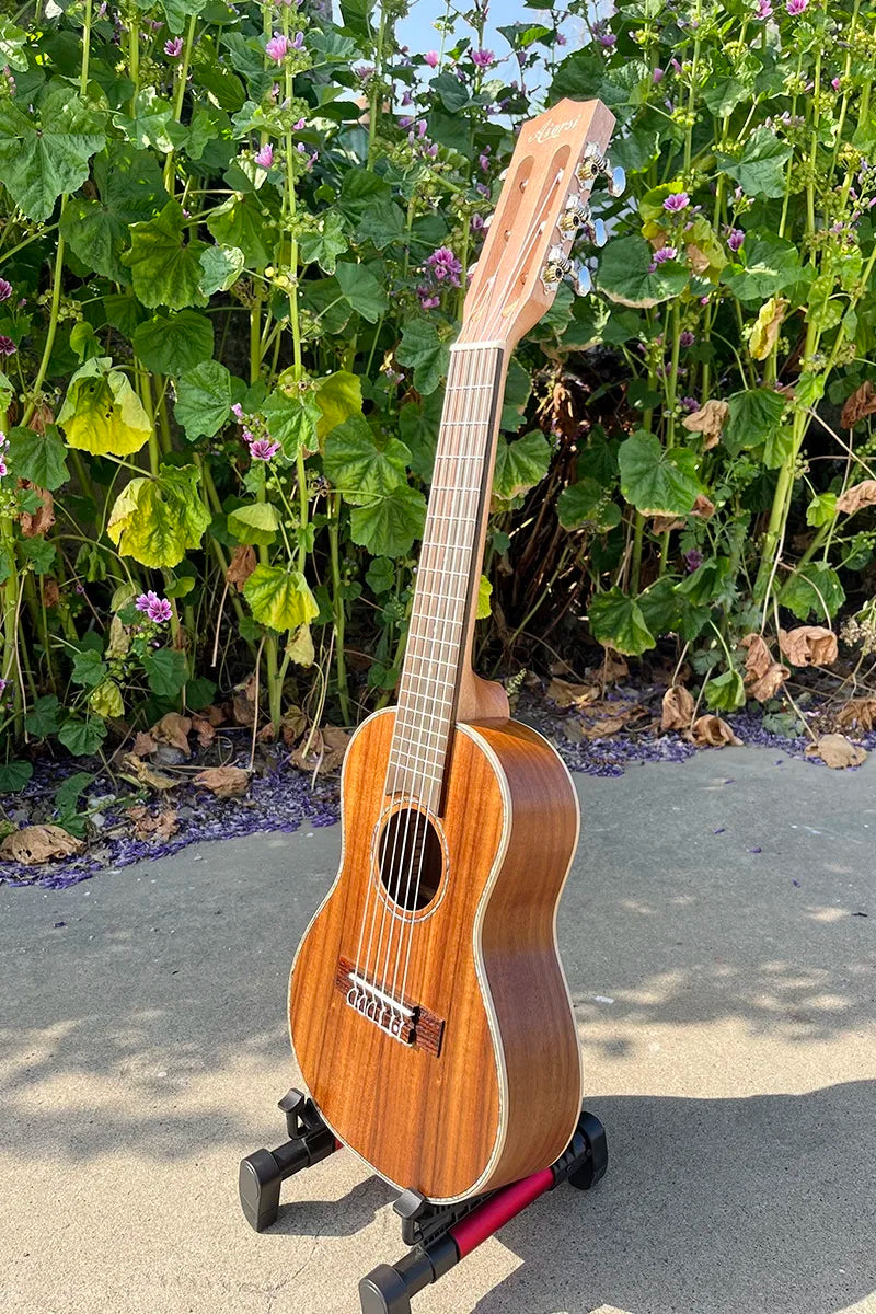 Aiersi brand 24 inch concert ukulele with laminated koa wood and natural finish from china leading ukulele factory