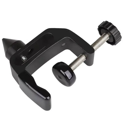 Black adjustable clarinet stand bracket with pointed tip and textured knobs for holder clarinet repair maintenance tools woodwind