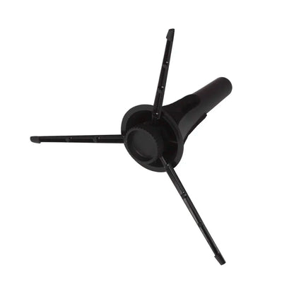 Black plastic clarinet stand bracket with three extendable legs and central mounting hub for accessories foldable tripod abs oboe
