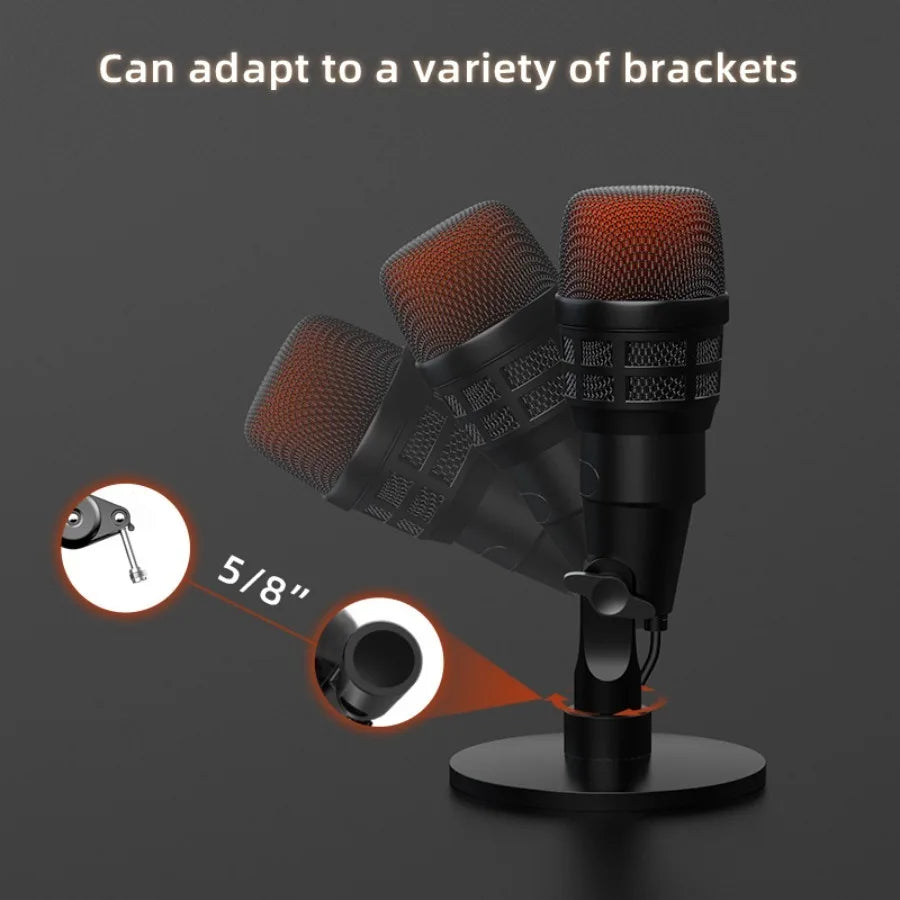Black microphone stand with adjustable arm holding three microphones designed for usb computer microphone use podcast usb microphone and karaoke noise cancelling