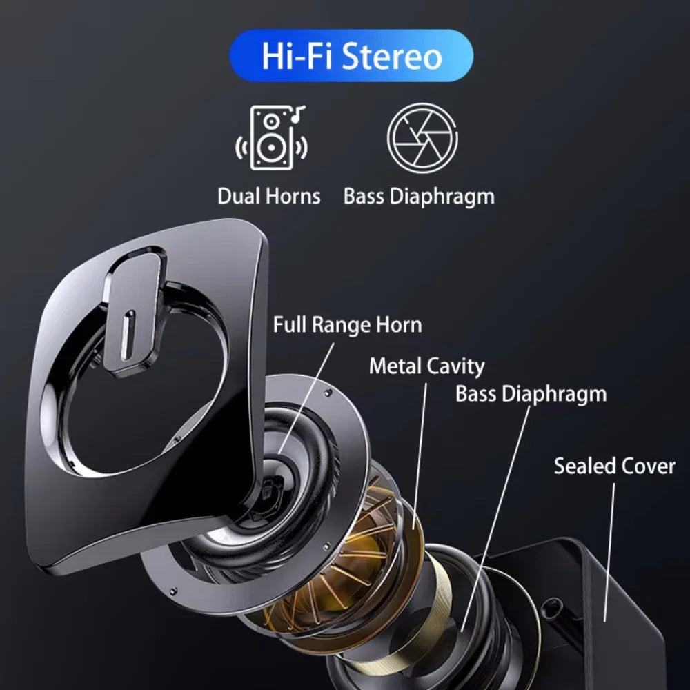 Black metallic hifi stereo computer speakers with dual horns bass diaphragm and usb wired connection for desktop computer