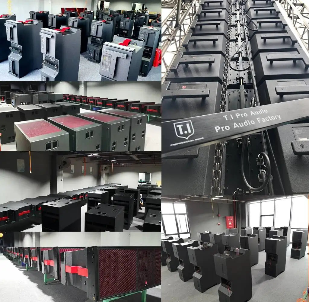 Black t.j. professional line array speaker system for concerts music production and live events decorate root 750px height