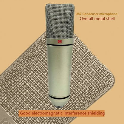 Silver condenser microphone professional with mesh grille metal shell for laptop wired karaoke and stand mikrofon audio use