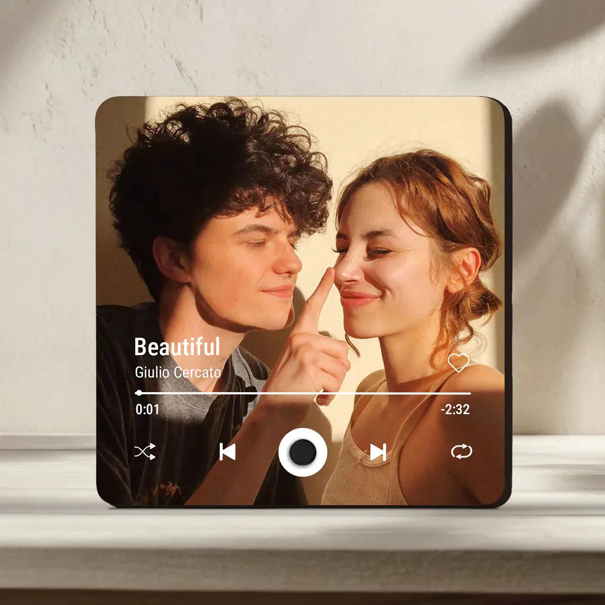 Customized photo music fridge magnet with personalized refrigerator magnets displaying custom music album details best christmas gift