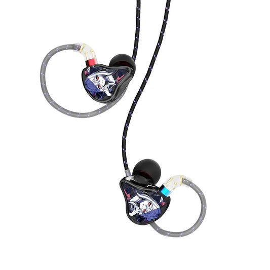 Black cvj vivian headphones in ear monitors with 78mm detachable cable and 10mm dynamic driver for music and gaming