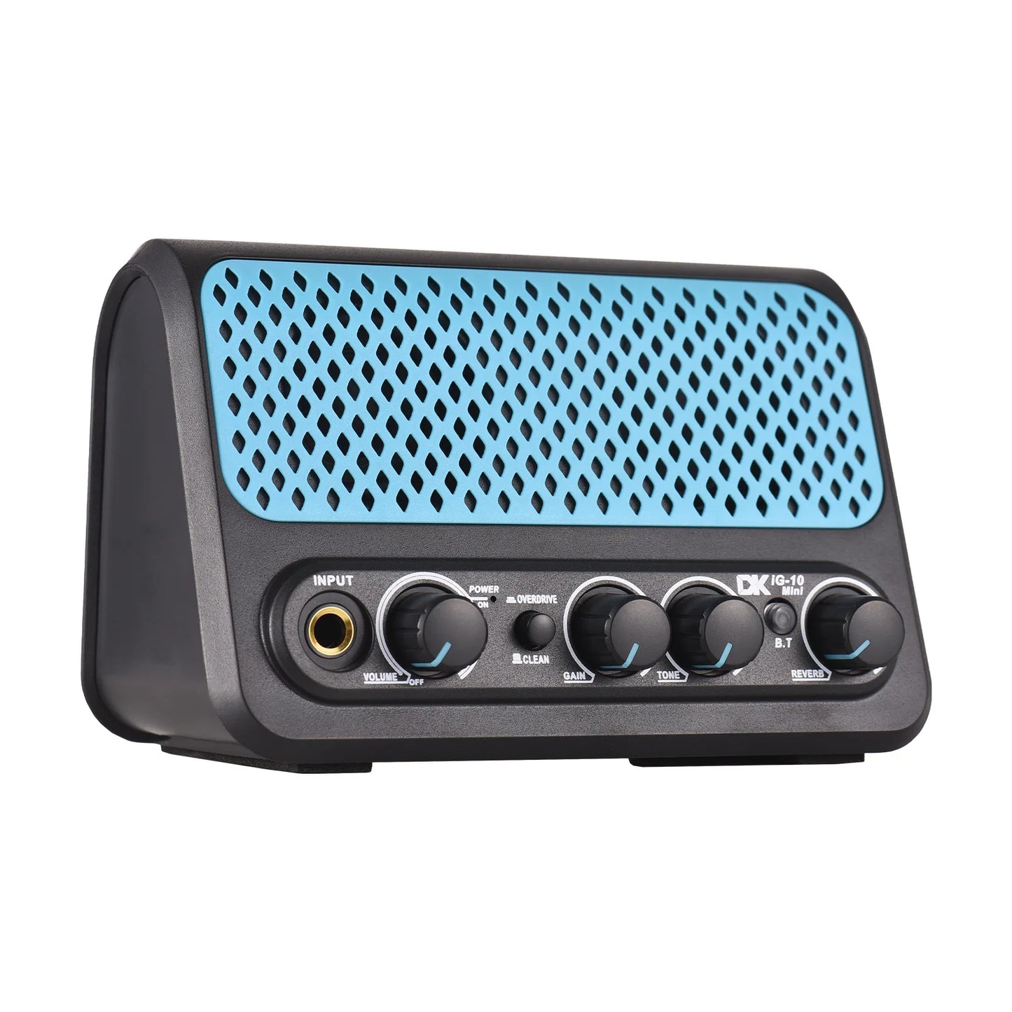DK 10W Small Electric Guitar Amp Clean Overdrive 2 Channel Reverb Effect Guitar Practice Speaker Plug and Play BT/Headphone