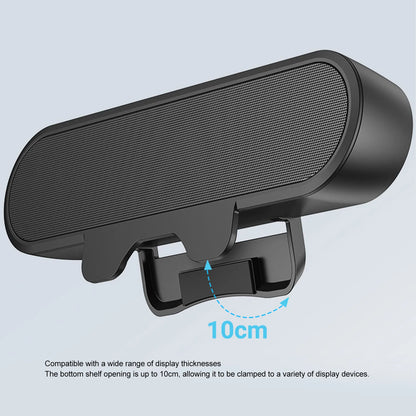 PC Speaker Desktop PC Speaker Easily Clamps Display Loud Sound Volume Control 10W USB High Definition Stereo for Entertainment
