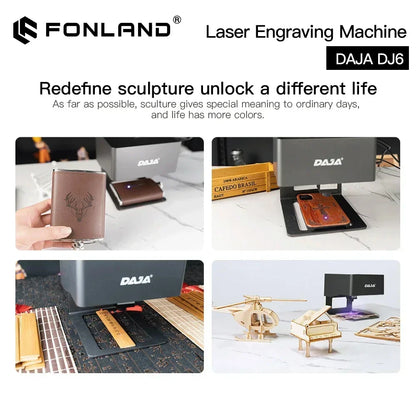 Black daja laser engraver cnc diy dj6 with sleek modern design 3000mw fast mini for woodworking and plastic engraving