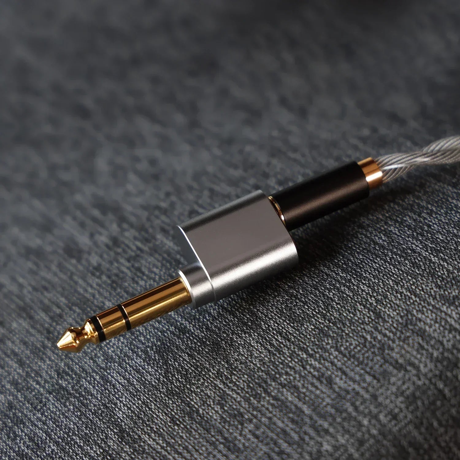 Dd ddhifi dj65b audio adapter silver and gold with braided cable for 35mm output port beat music store use