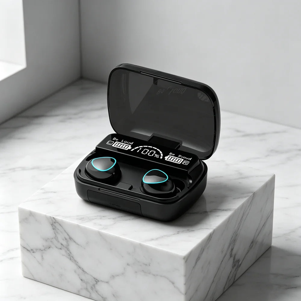 Bluetooth Earphones Handfree LED Dispay Headphones Bluetooth HiFi Stereo Music Wireless Earbuds Waterproof Gaming Headset