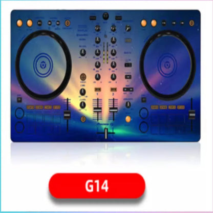 Blue gradient ddj400 controller disc with two jog wheels featuring film panel protection sticker skin