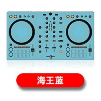 Light blue ddj400 controller disc with black knobs and sliders featuring film panel protection sticker skin