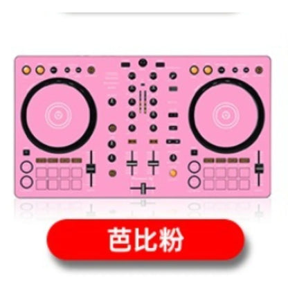 Pink ddj400 controller disc player with black jog wheels featuring film panel protection sticker skin for durability