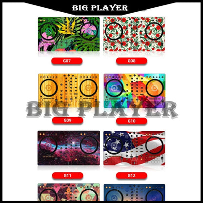 Colorful patterned film panel protection sticker skin for ddj400 controller disc with two jog wheels and control buttons