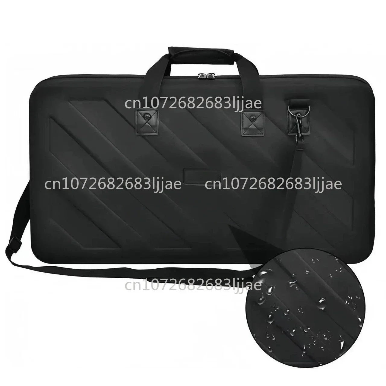Black durable textured hard case bag with reinforced corners and detachable shoulder strap for ddj1000srt flx6 grv6 controller xdjrr