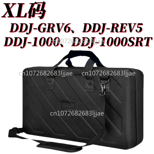 Black hard digital protective case bag for ddj1000srt flx6 grv6 controller with textured surface and reinforced handles