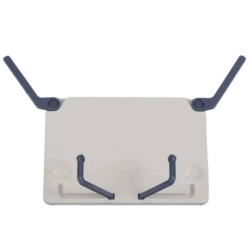 Beige plastic wall-mounted coat rack with dark gray adjustable hooks for organizing stand foldable guitar accessories