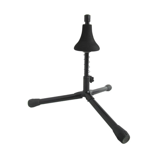 Black detachable tripod trumpet stand with padded bell-shaped top foldable base brass instrument support for spare parts