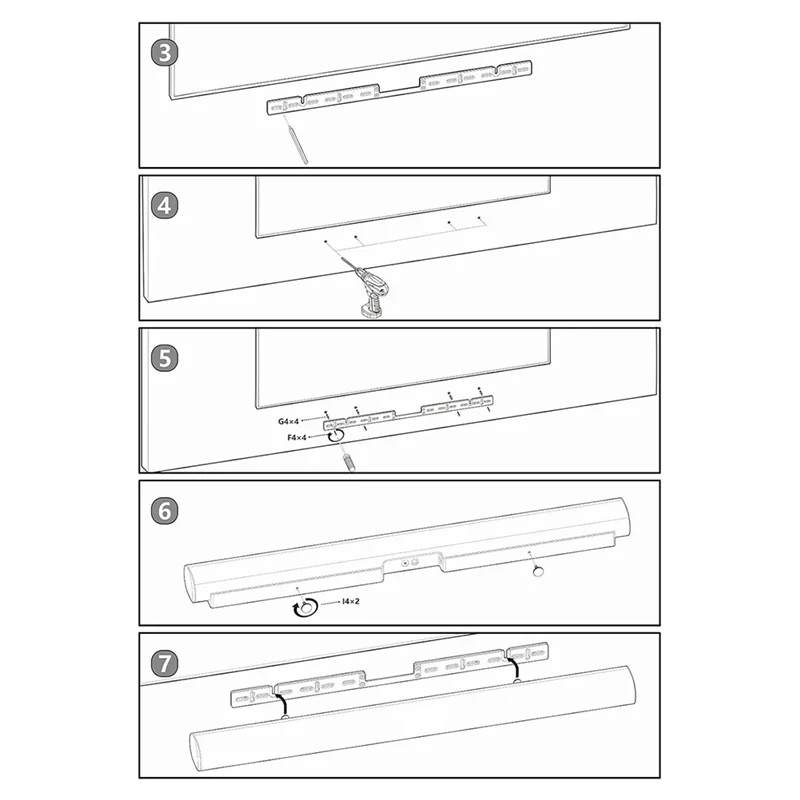 White plastic wall mount stand with adjustable hardware for sonos arc soundbar soundbar bracket under tv
