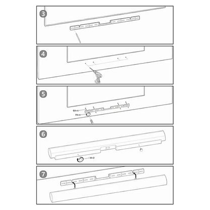White plastic wall mount stand with adjustable hardware for sonos arc soundbar soundbar bracket under tv