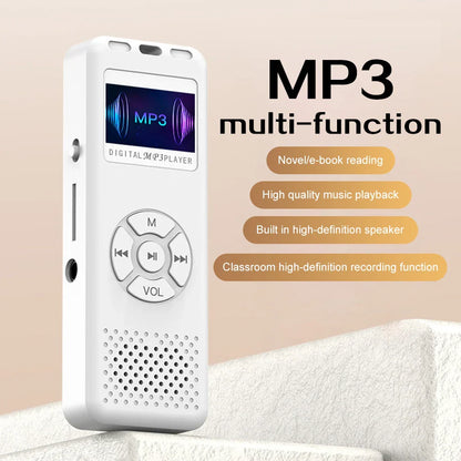 White digital voice recorder mini sound audio recording mp3 player professional dictaphone with fm radio 32gb 64gb storage