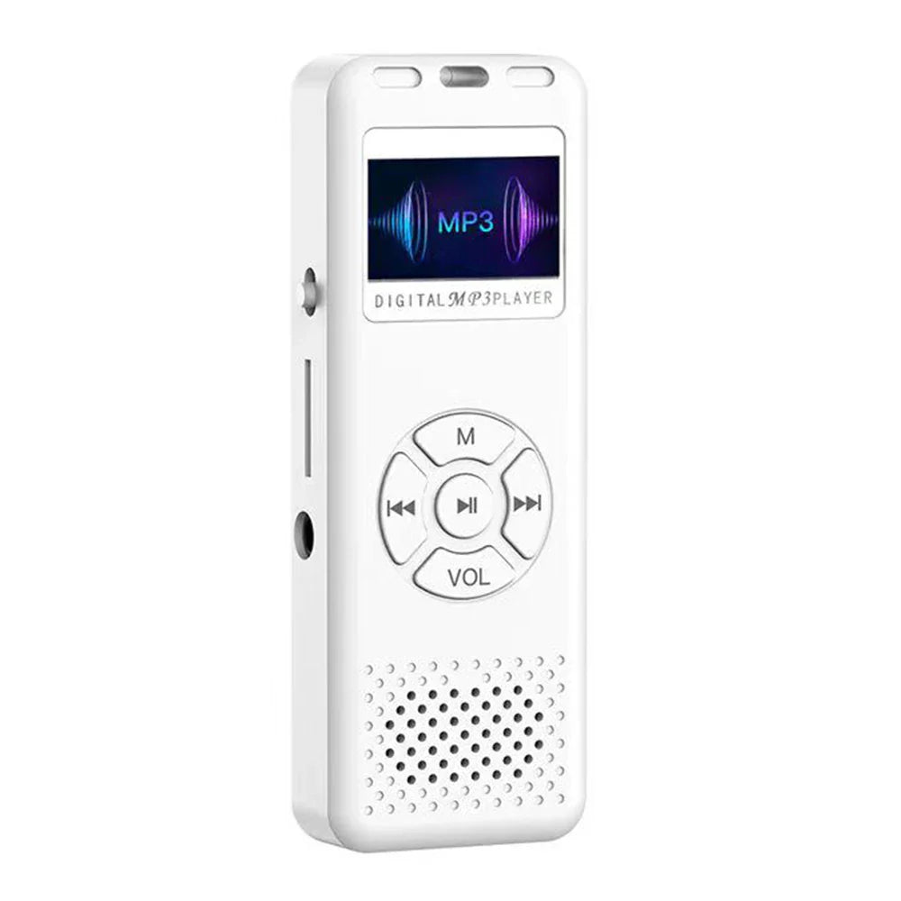 White digital voice recorder mini sound mp3 player professional dictaphone with screen and radio 32gb 64gb storage