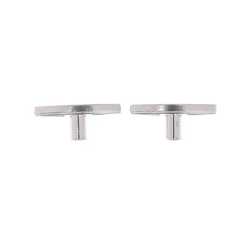 Silver-toned magnetic button backs with flat circular tops for diy music box rotating handle accessories musical tools back side
