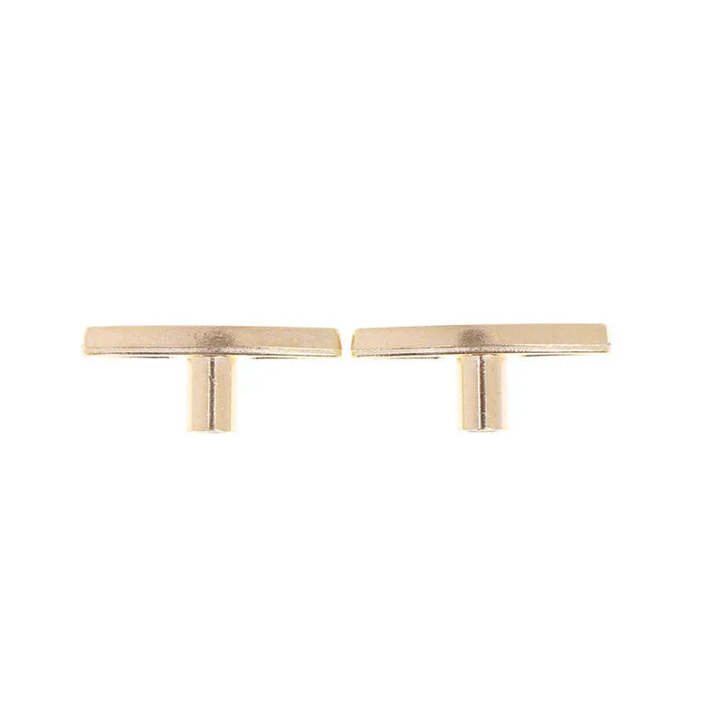 Gold-toned rectangular cabinet knobs with sleek minimalist design for diy music box rotating handle accessories musical tools