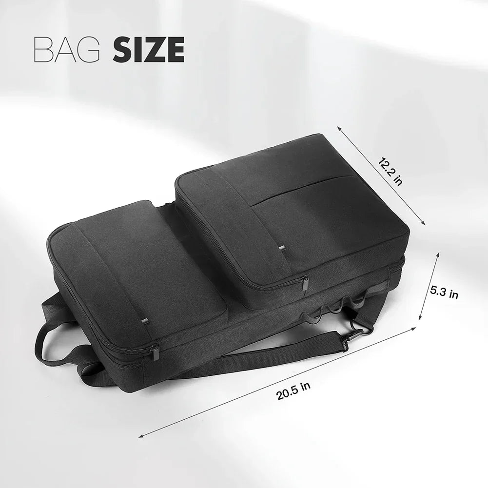 Black nylon pioneer ddj-400 and roland dj-202 dj controller case shockproof backpack with multiple compartments and adjustable straps