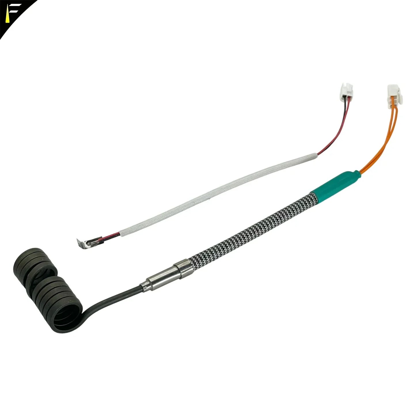 Black coiled parts heat coil with silver connector and green insulated wire for club dmx512 cold spark device fountain