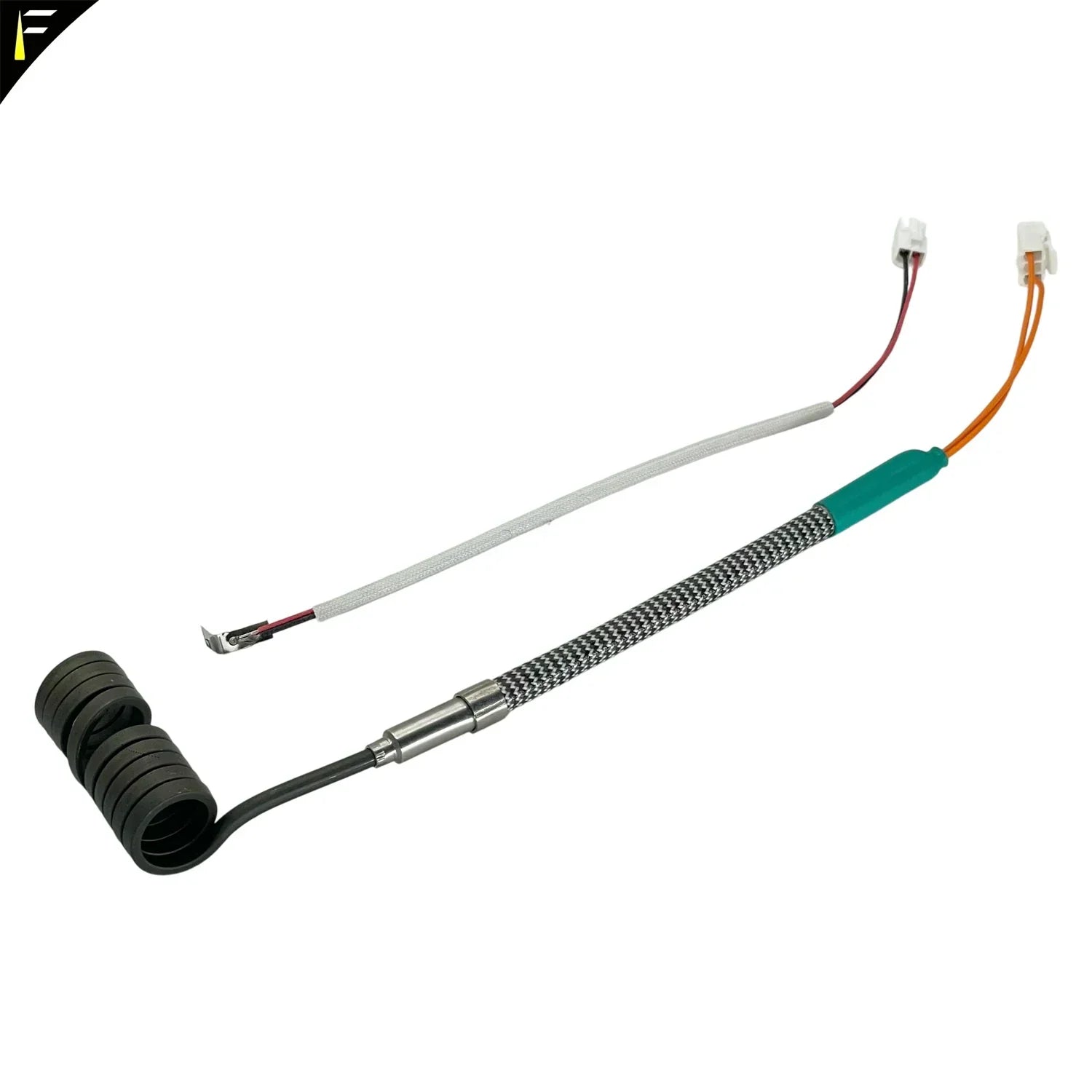 Black coiled parts heat coil with silver connector and green insulated wire for club dmx512 cold spark device fountain