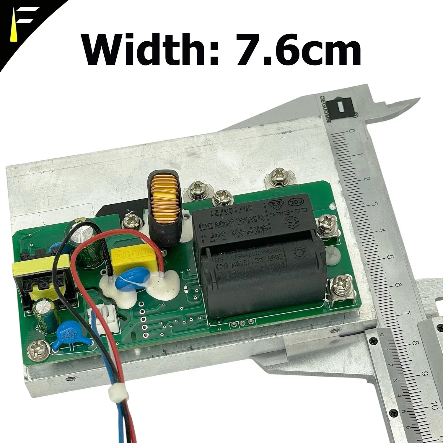 Green circuit board with black and yellow components and silver casing for club dmx512 cold spark device fountain parts heat coil