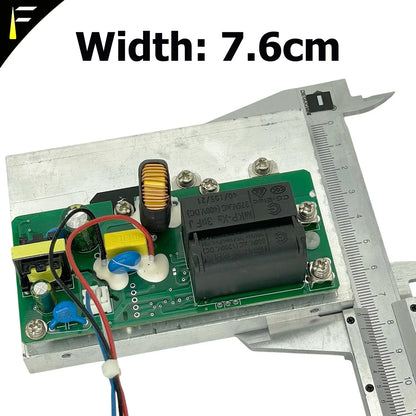 Green circuit board with black and yellow components and silver casing for club dmx512 cold spark device fountain parts heat coil