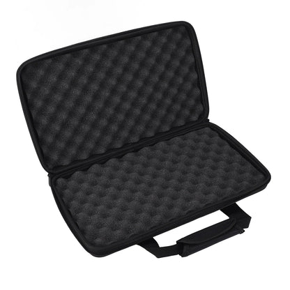 Black controller case eva with textured foam cushioning sponge safety interior and fabric handle for ddj-flx4 storage