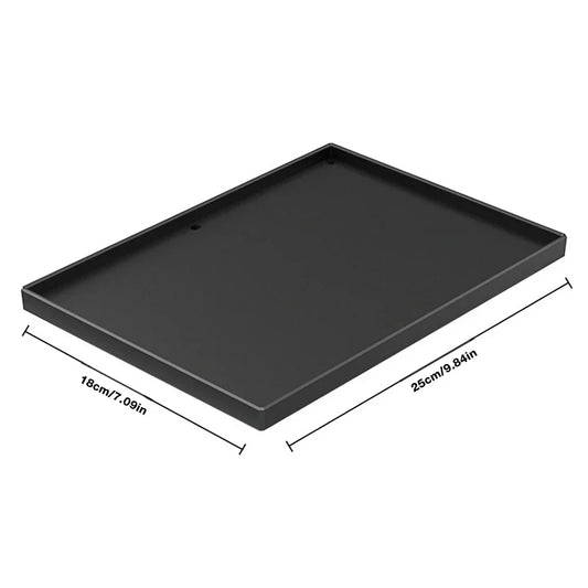 Black rectangular tray 18cm by 25cm for floor projector stand with telescopic rod standing and 55cm adjustable height