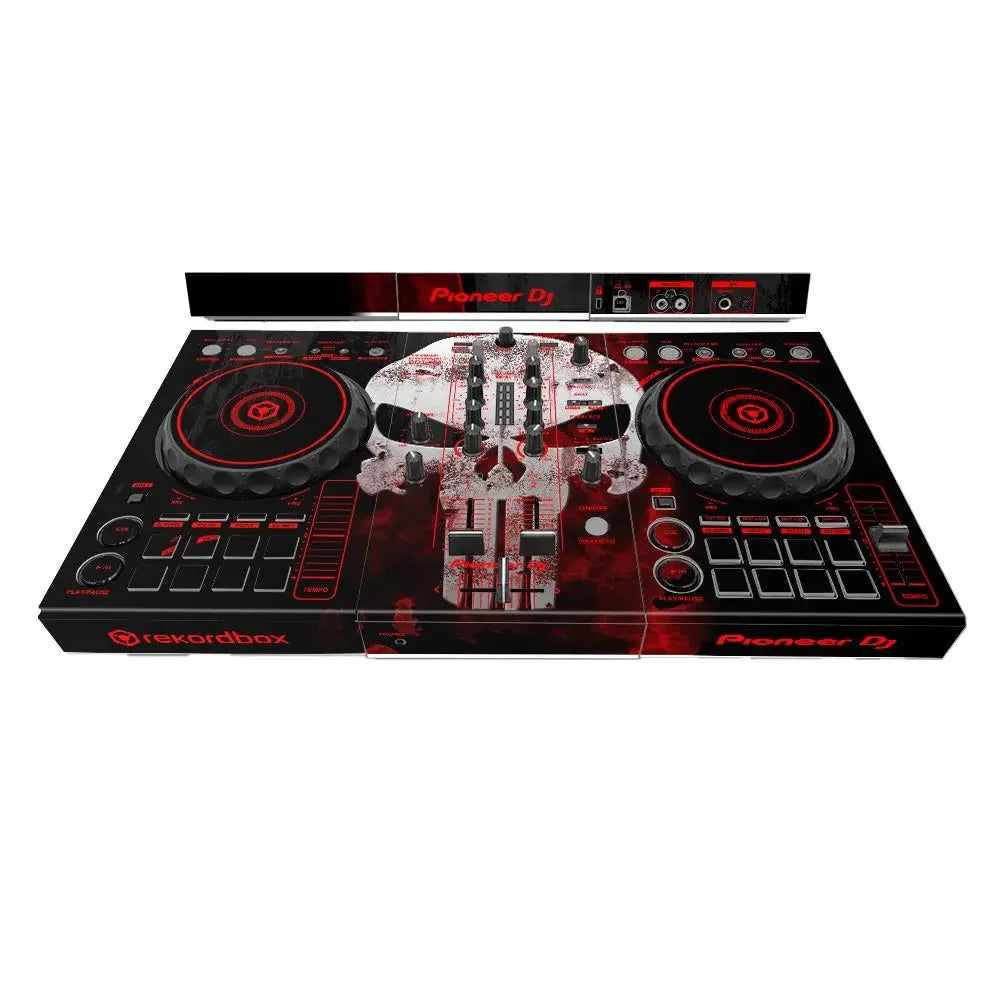 Pioneer ddj-400 sb3 dj player controller with black and red skull design machine protective film for type beat music
