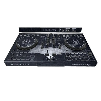 Black pioneer ddj-400 sb3 dj player controller with matte finish and silver accents featuring machine protective film
