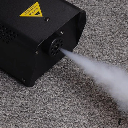 Black rectangular party automatic smoke machine emitting white vapor with remote control 400w mini fog machines disco use