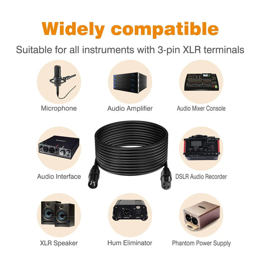 Black coiled stage recording xlr cable with sturdy connectors for shure sm7b am8 power audio interface use