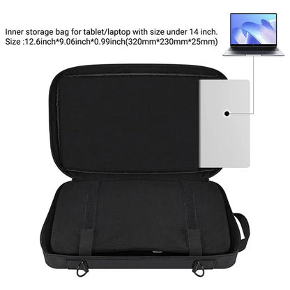 Black padded carrying bag storage for hercules inpulse and pioneer ddj-200 ddj-wego4 under 14 inch devices