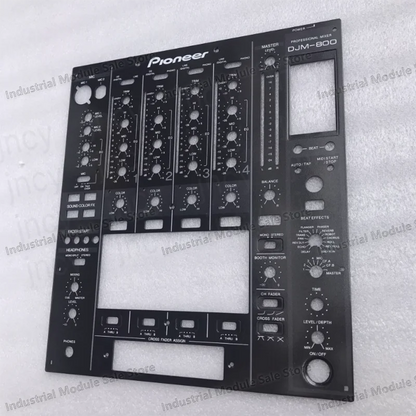 Black forpioneer panel djm-800 professional mixer control panel with multiple knobs sliders and labeled buttons
