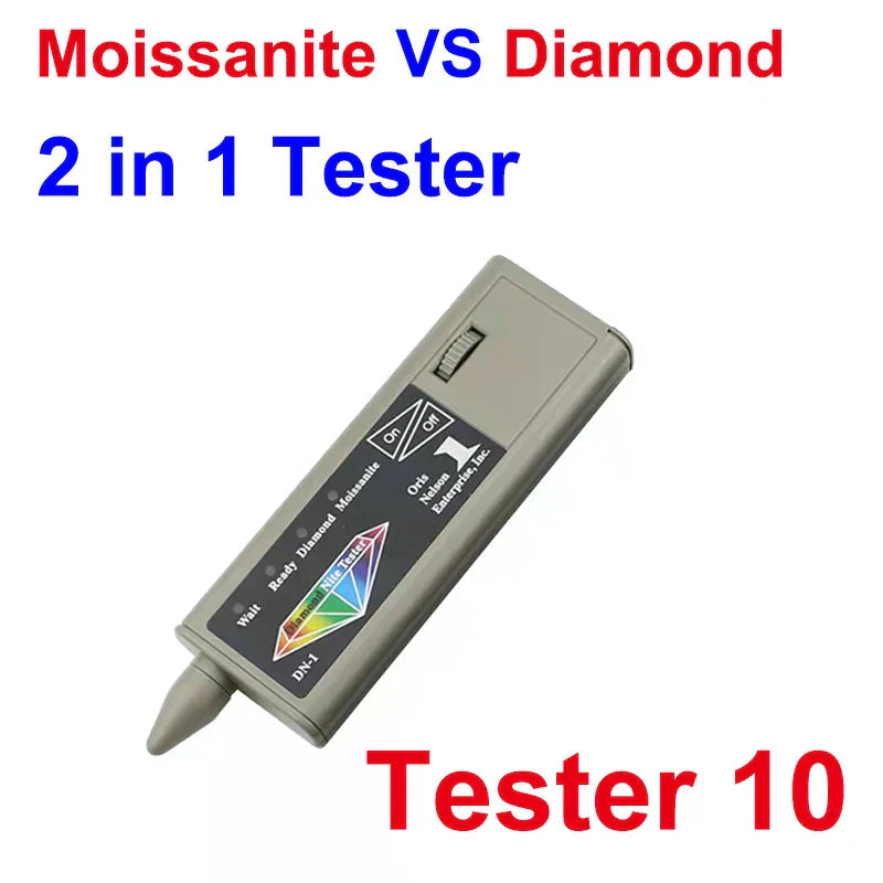 Gray plastic moissanite tested with djmax professional high accuracy diamond tester gemstone gem selector watcher tool led