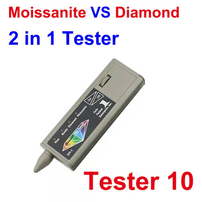 Gray plastic moissanite tested with djmax professional high accuracy diamond tester gemstone gem selector watcher tool led
