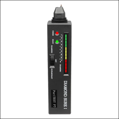 Black diamond sure i p7 gemstone gem selector with green and red led indicator scale and pointed tip diamond tester tool