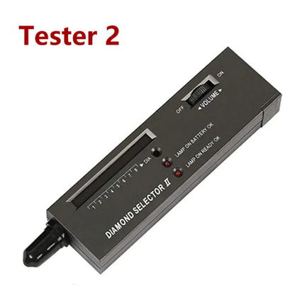 Black plastic djmax professional diamond tester ii with sliding scale and watcher tool led indicator lights for gemstones