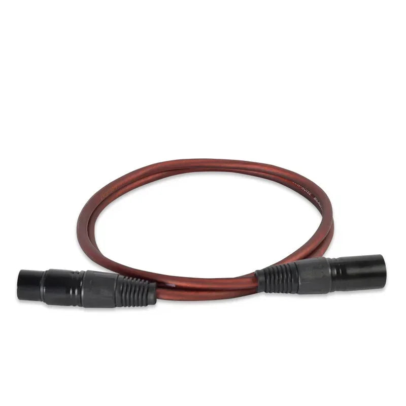 Dmx cable 1m to 10m with coiled reddish-brown 3-pin xlr connectors for connection dj stage par wash moving lights