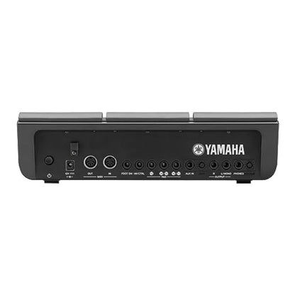 Black yamaha dtx multi pad drum pad featuring production black durable design with responsive touch sensitivity and three gray foot pedals