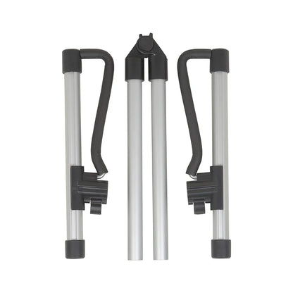 Durable guitar floor stand with silver and black foldable bracket display rack and adjustable arms for stringed music instruments